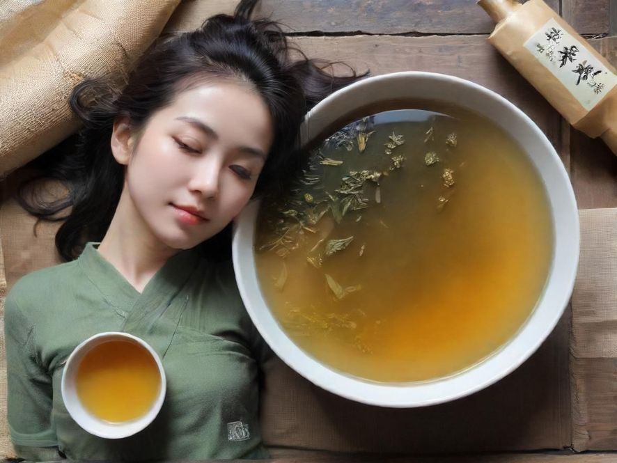 沉浸在品茶世界中的女性，享受片刻宁静与惬意