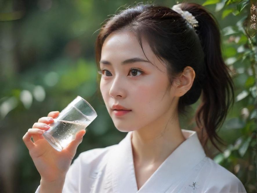 一位面带微笑的女士在私密水疗包间内享受头部按摩，柔焦的特写镜头展现出她放松和治愈的表情。